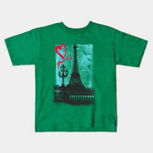 heart paris Kids T-Shirt